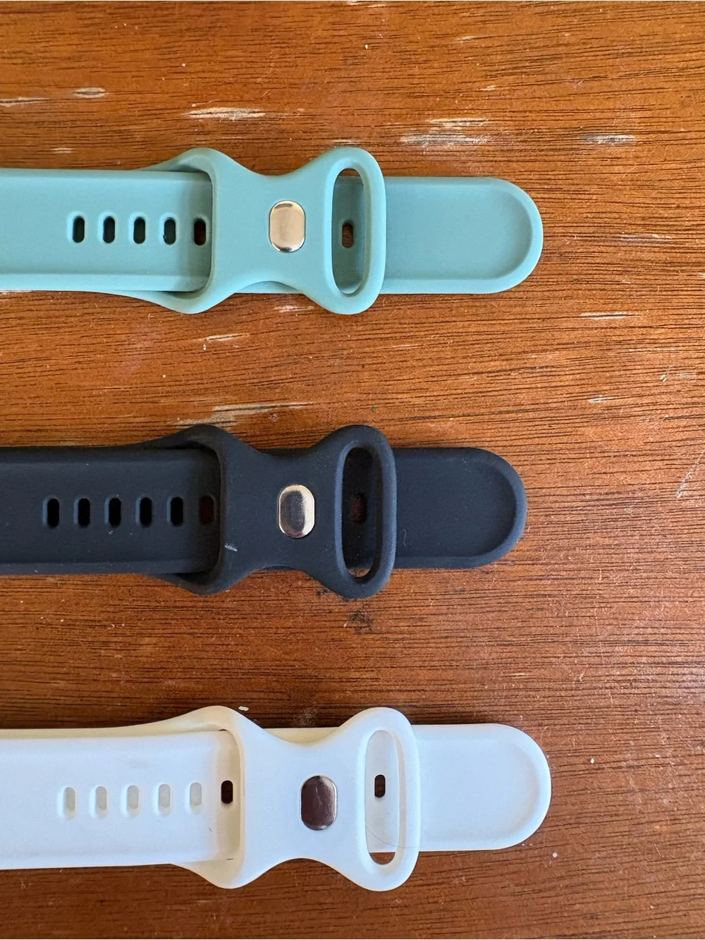 Apple Silicone Watch Bands - Teal, Black, White